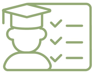 Icona che rappresenta il rilascio dell'attestato finale per i corsi del percorso Upskilling del Programma GOL.
