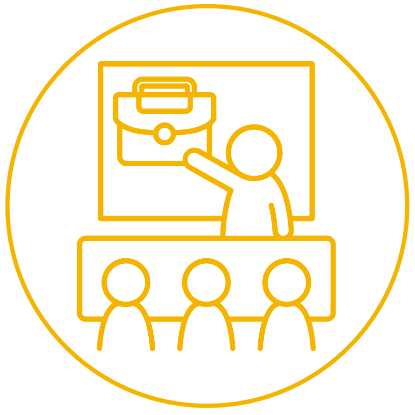 Icona che rappresenta i corsi professionali per privati organizzati da ADMS Formazione.
